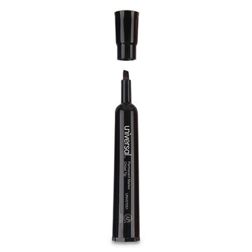 Universal™ Chisel Tip Permanent Marker, Broad Chisel Tip, Black, Dozen freeshipping - TVN Wholesale